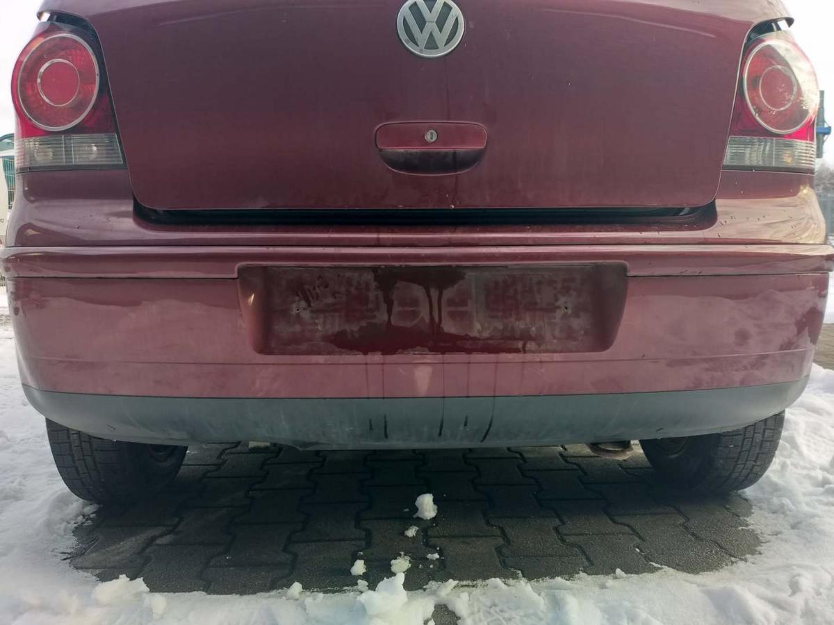 VW Polo 9N3 original Sto&szlig;stange Stossf&auml;nger hinten LC3R Winterred Bj.2005